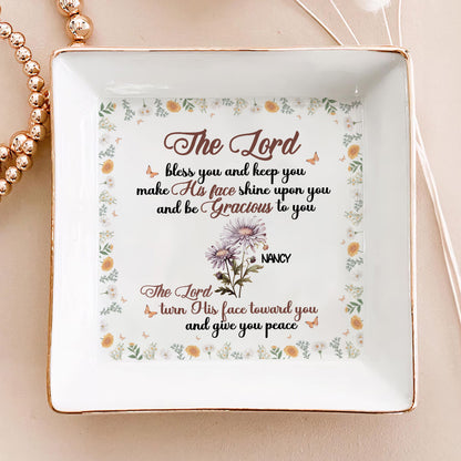 The Lord Bless You And Keep You | Personalized Jewelry Dish JSJDPPA2863L