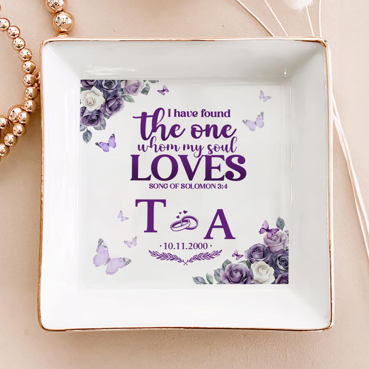 My Soul Loves Song Of Solomon 3:4 | Personalized Jewelry Dish