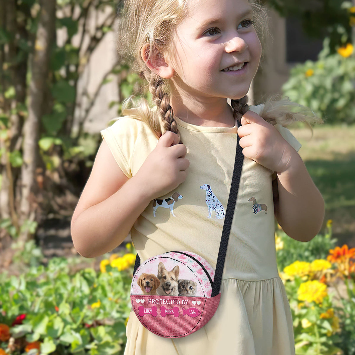 Protected By | Personalized Kid Round Purse JSCRBPT1168M