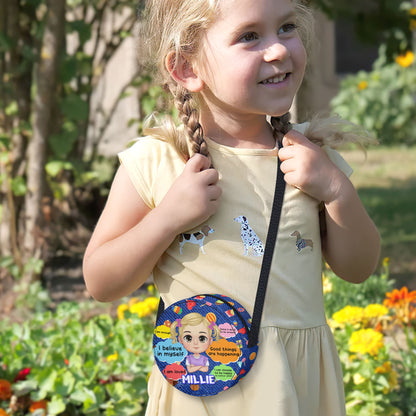 Good Things Are Happening | Personalized Kid Round Purse JSCRBPHA1116M