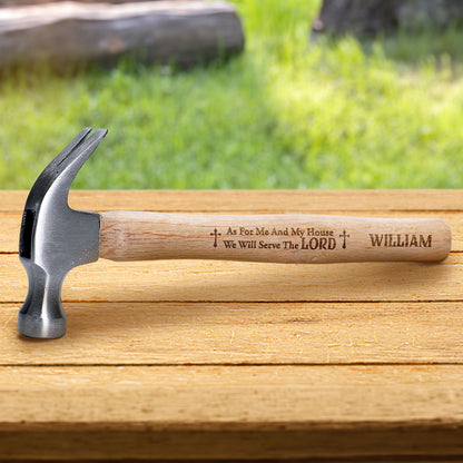 As For Me And My House We Will Serve The Lord  | Personalized Wooden Hammer