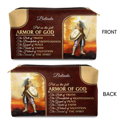Jesuspirit | The Belt Of Truth | Personalized Leather Pouch With Zipper | Religious Gift For Worship Members NUM352