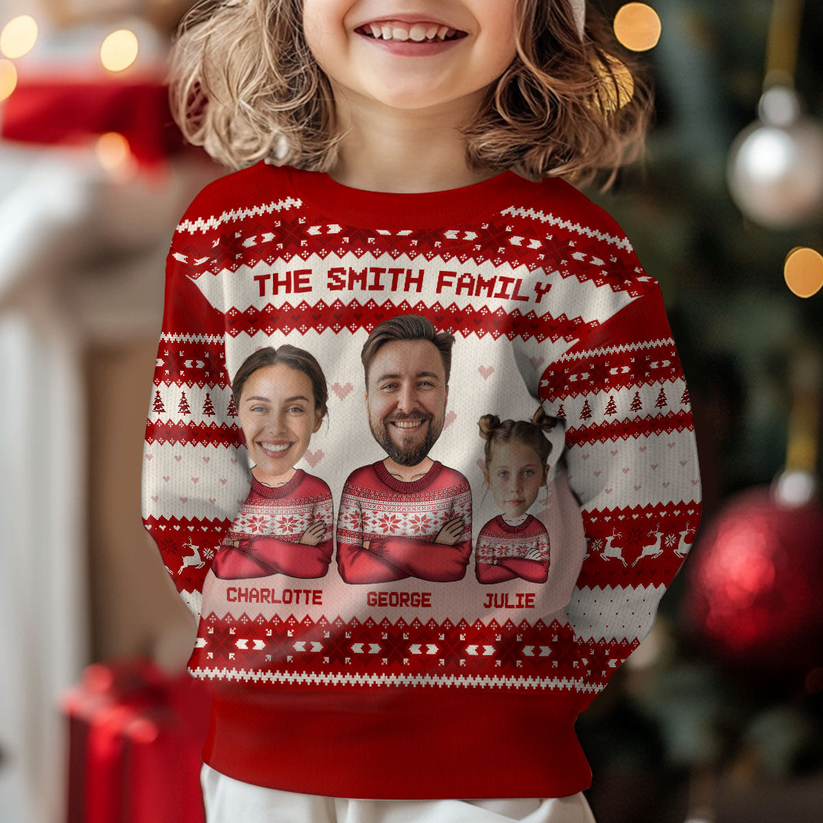 Family | Personalized Wool Sweater JSWSWPH1999L