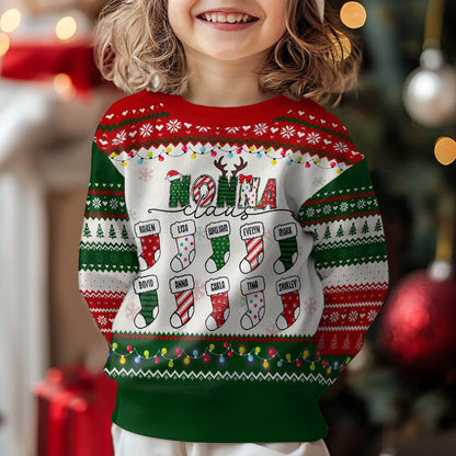 Mama Claus | Personalized Wool Sweater JSWSWPH2044M