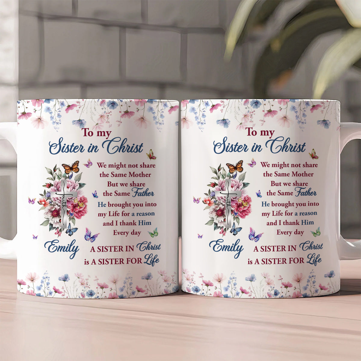 To My Sister In Christ | Personalized Ceramic Coffee Mug