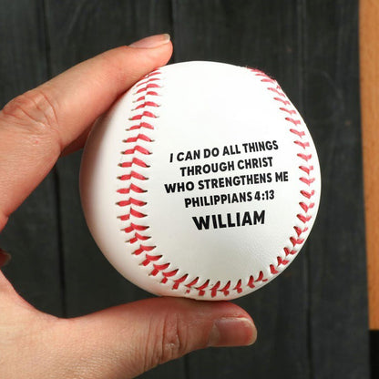 I Can Do All Things Through Christ | Personalized Baseball Ball