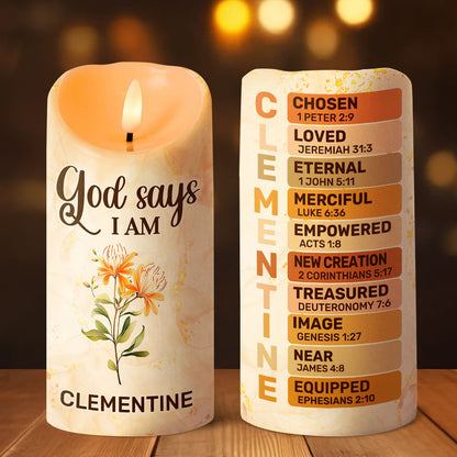 God Says I Am | Personalized Flameless LED Candle