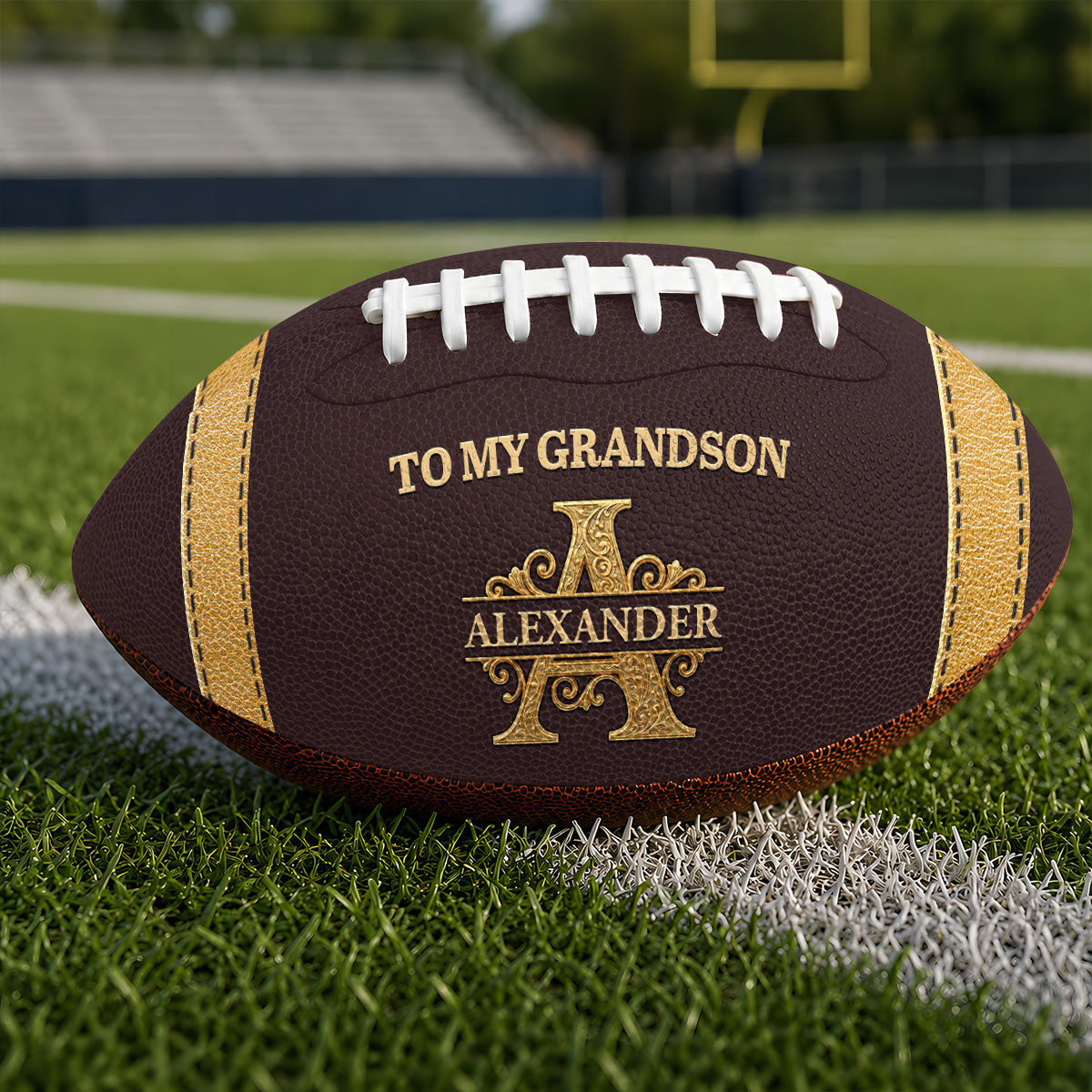To My Grandson | Personalized Football