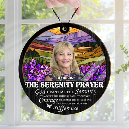 The Serenity Prayer Suncatcher | Personalized Window Hanging Suncatcher JSWHSCPL2369M