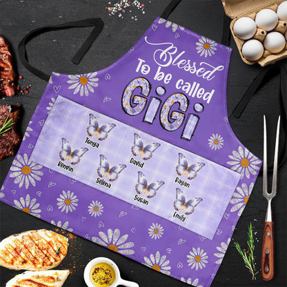 Blessed To Be Called Grandma | Personalized Apron With Pocket