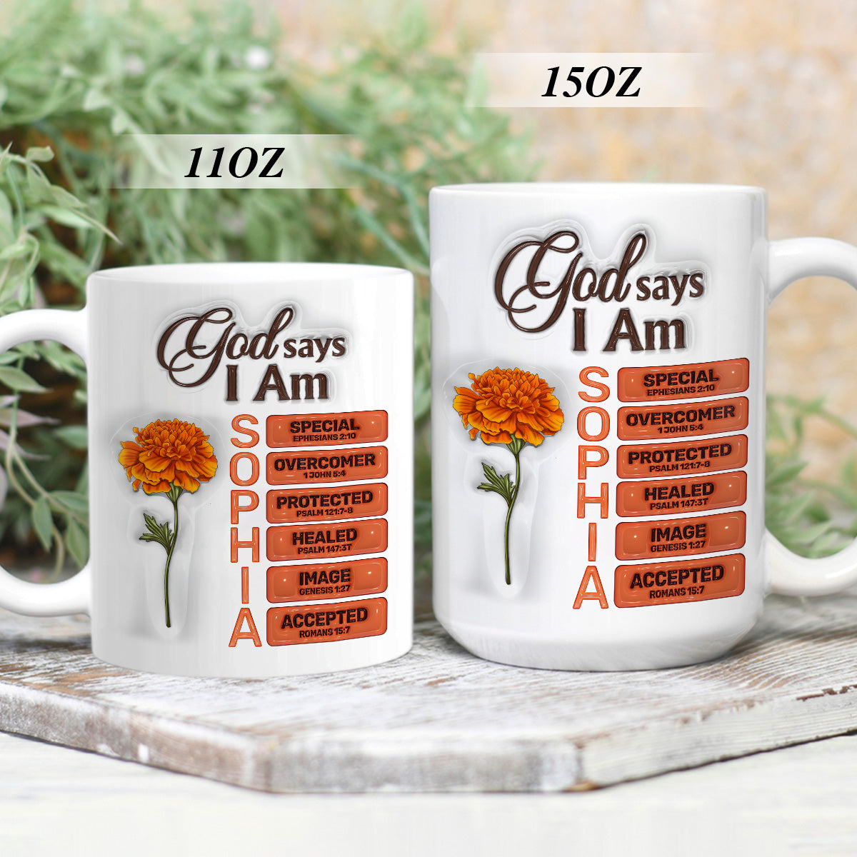 God Says I Am  | Personalized Ceramic Coffee Mug