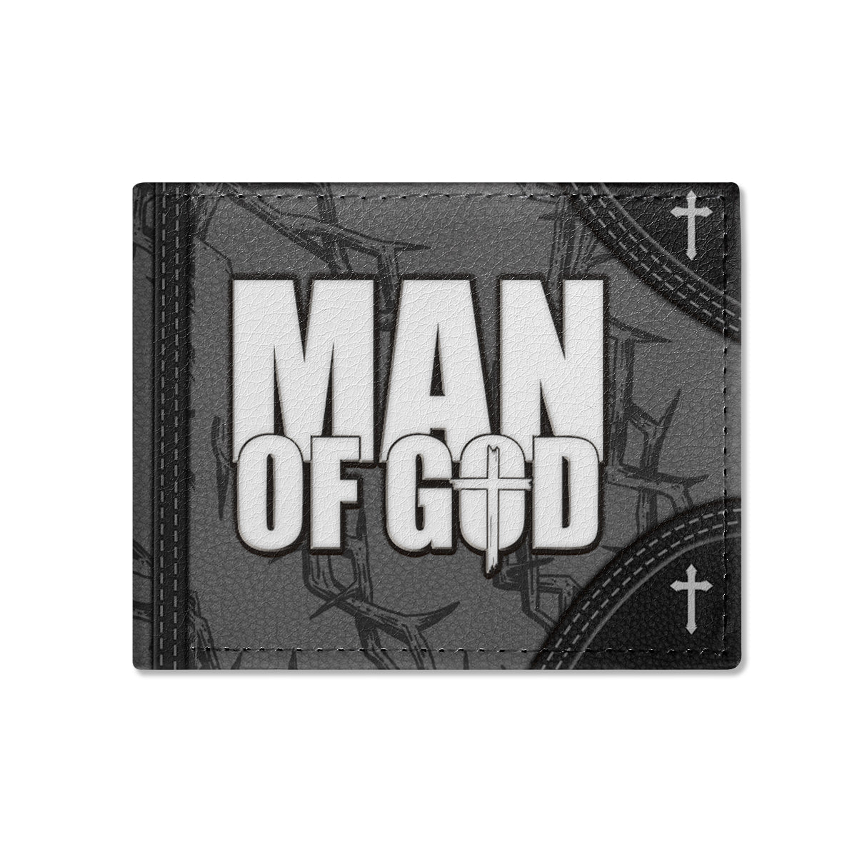 God Says I Am | Personalized Leather Folded Wallet