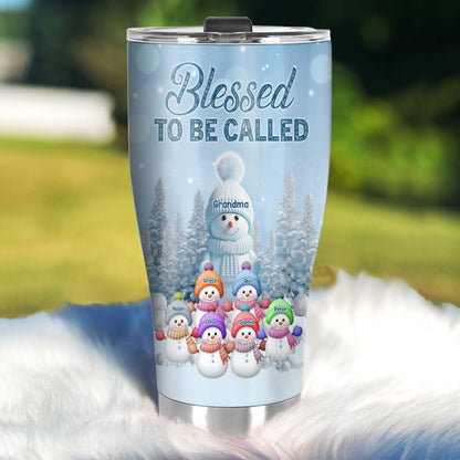 Blessed To Be Called Grandma | Personalized Stainless Steel Tumbler