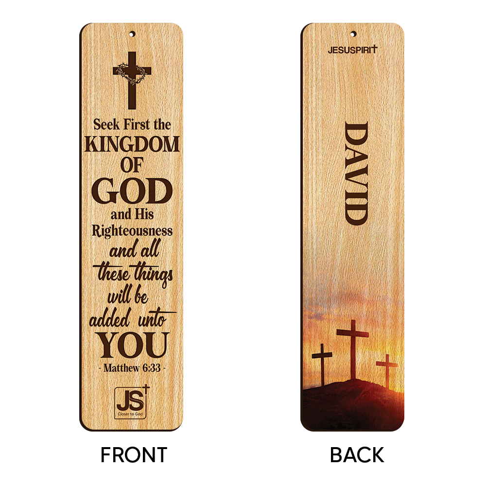 Special Personalized Wooden Bookmarks - Seek First The Kingdom Of God MH05