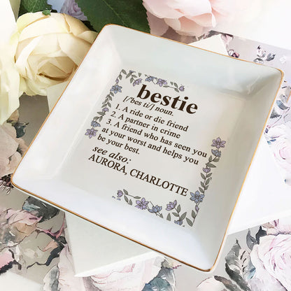 Bestie Definition | Personalized Jewelry Dish