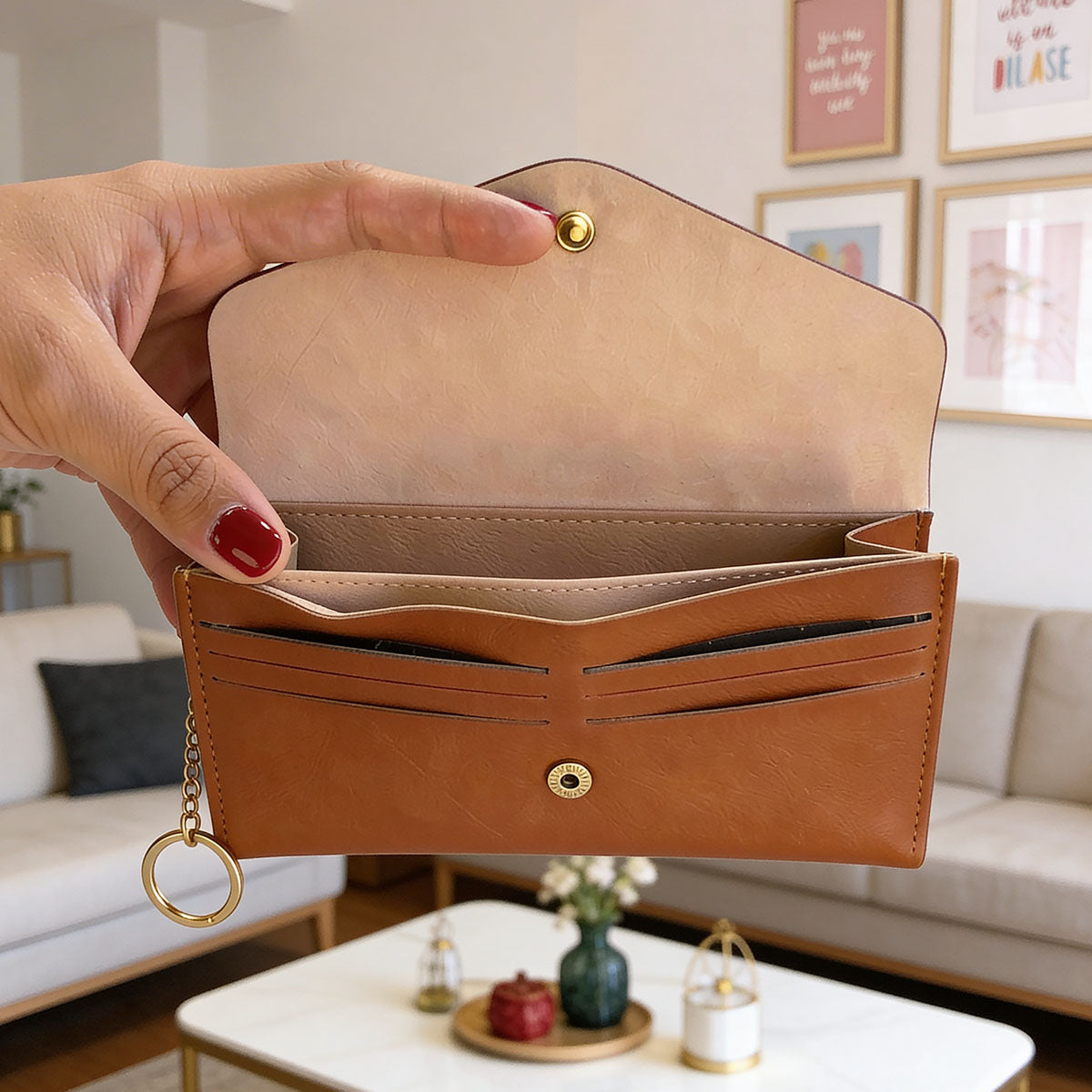 I Thank God Every Day For You | Personalized Leather Envelope Wallet