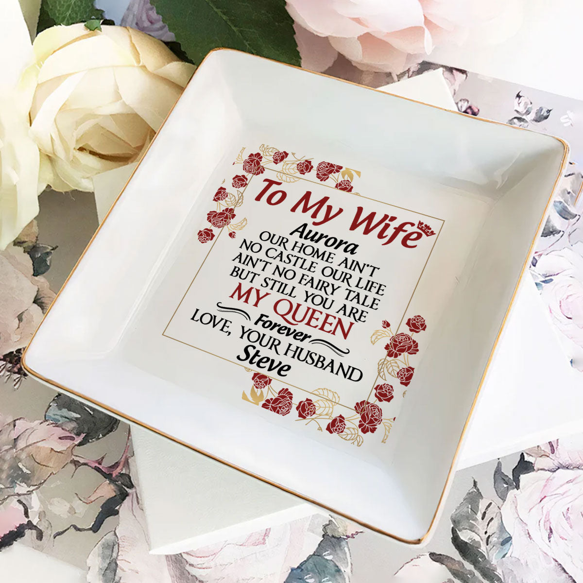 To My Wife | Personalized Jewelry Dish