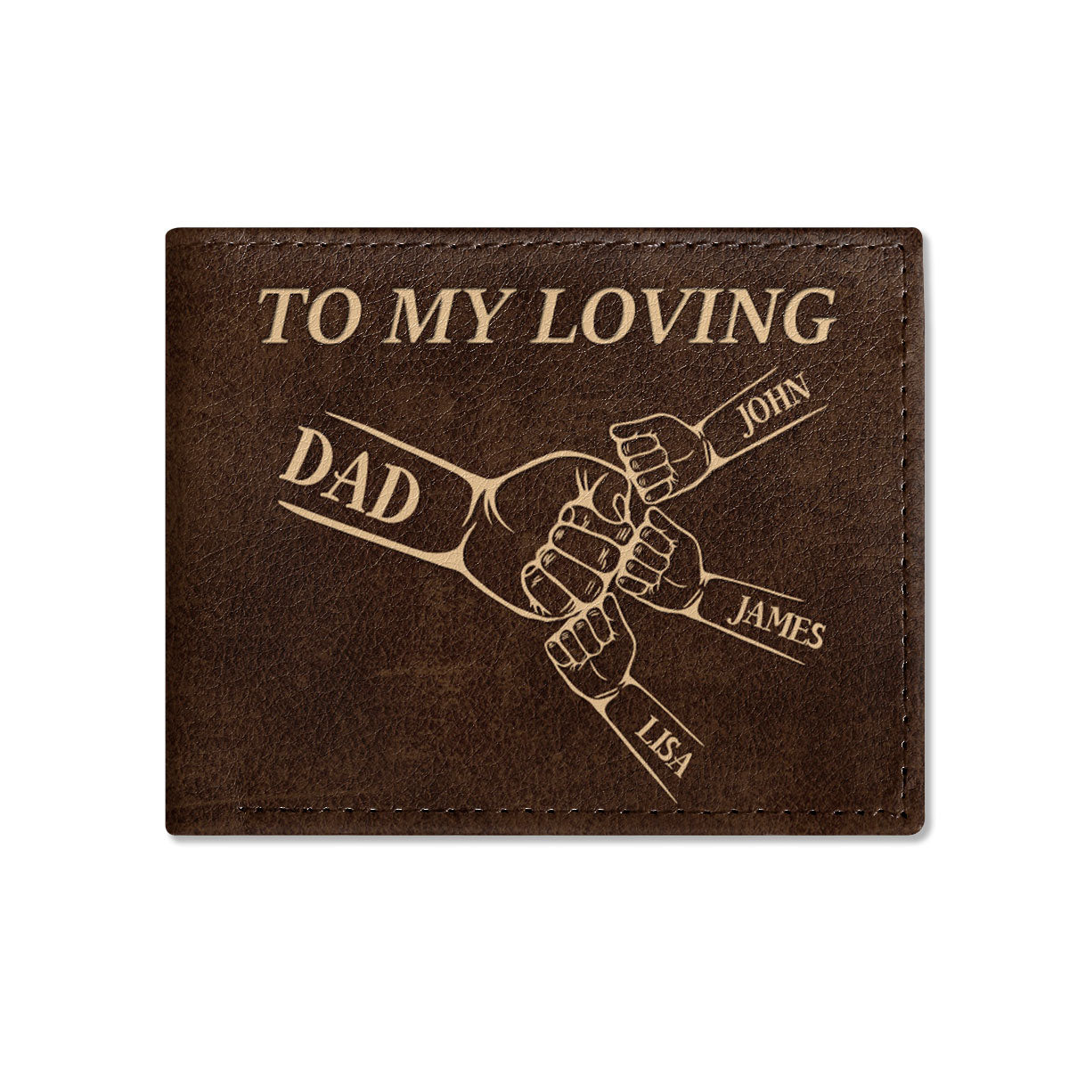 To My Loving Dad | Personalized Folded Wallet For Men JSLFWPL2353L