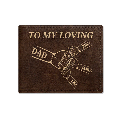 To My Loving Dad | Personalized Folded Wallet For Men JSLFWPL2353L