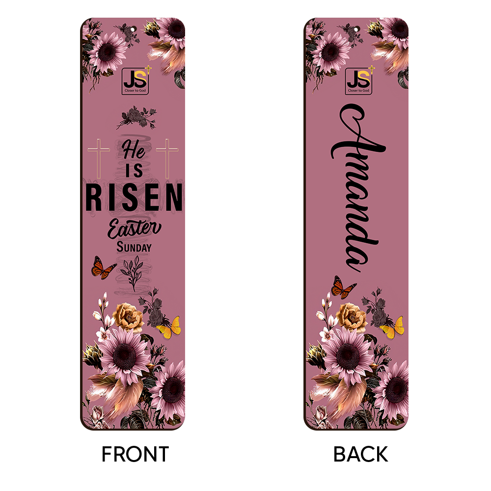 He Is Risen - Lovely Personalized Wooden Bookmarks BM45