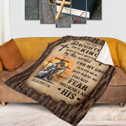 I Am The Daughter Of A King | Personalized Fleece Blanket