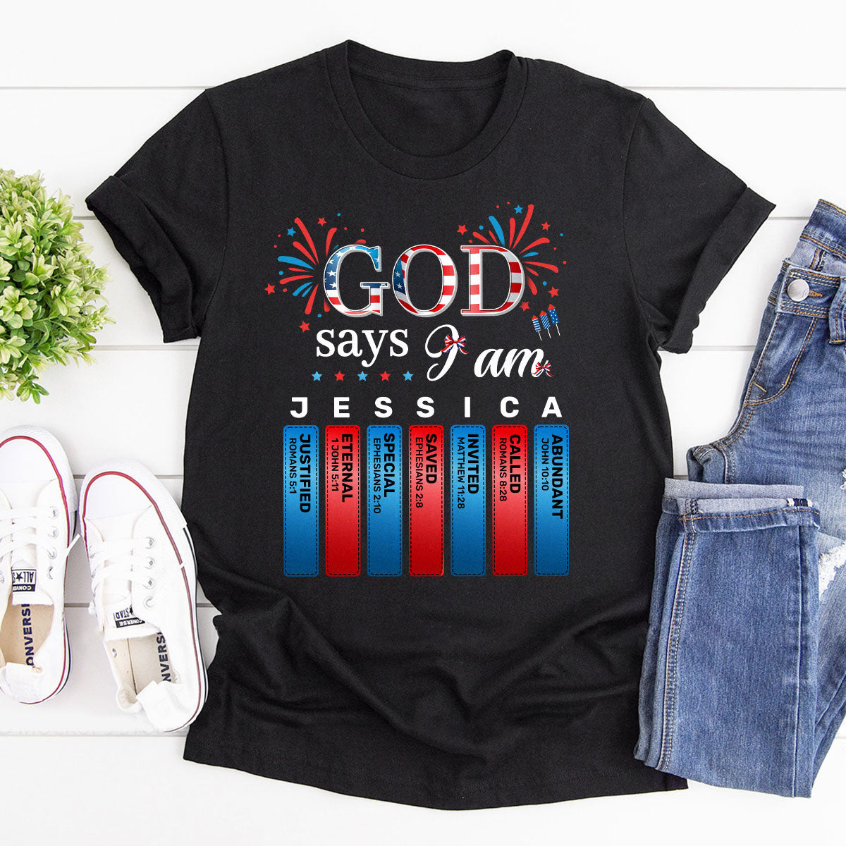 God Says I Am | Personalized 2D Unisex T-shirt