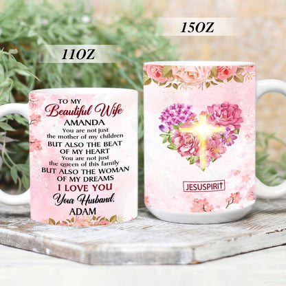 You Are The Beat Of My Heart - Beautiful Personalized White Ceramic Mug NUM392
