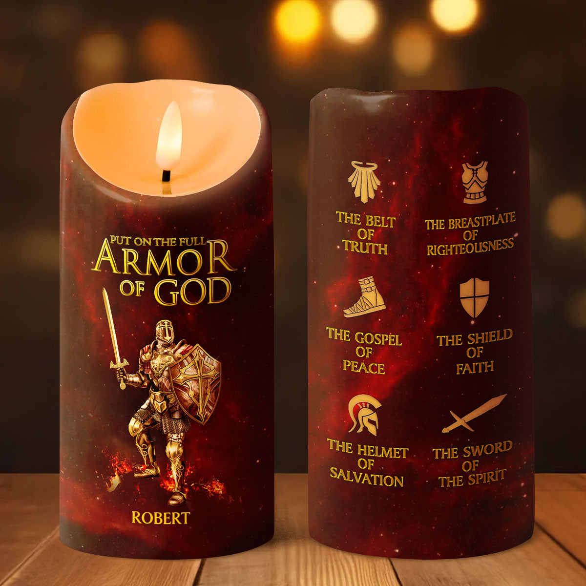 Armor Of God | Personalized Flameless LED Candle