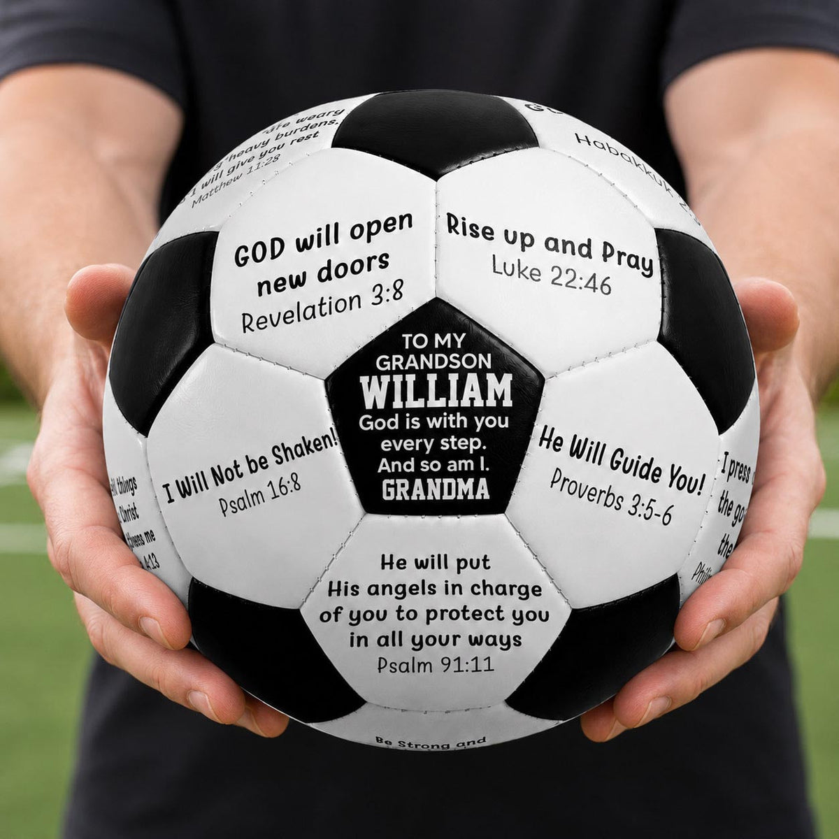 Rise Up, Pray And Play | Personalized Soccer Ball