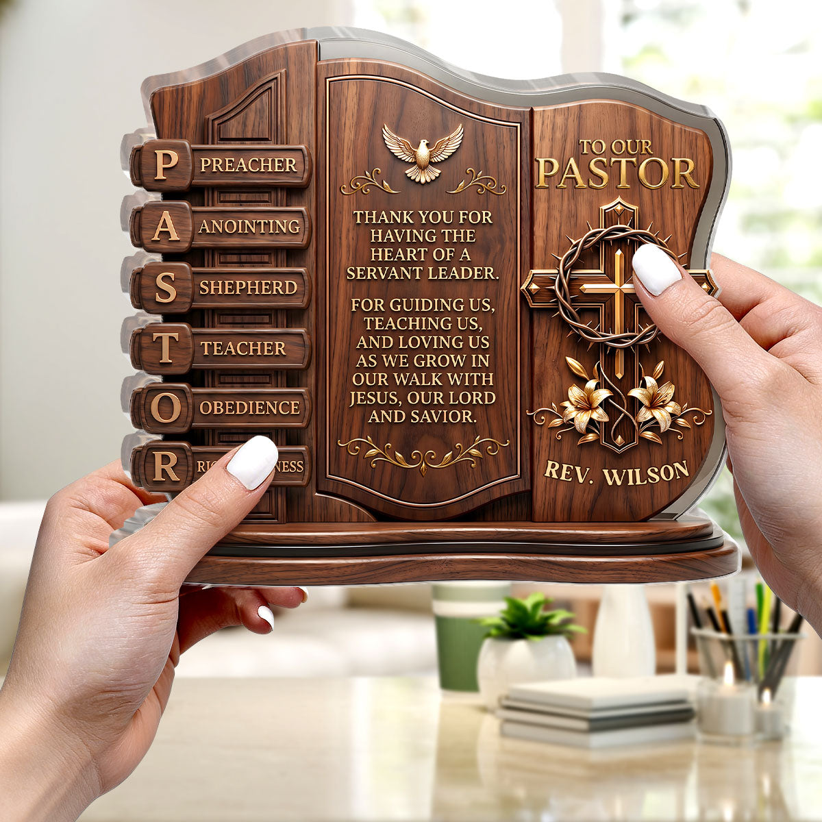 Paster Heart Shape Gift For Pastor - Heart Of A Servant Leader - Personalized Custom ...