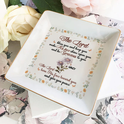 The Lord Bless You And Keep You | Personalized Jewelry Dish JSJDPPA2863L