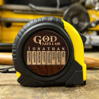 God Says I Am | Personalized Tape Measure