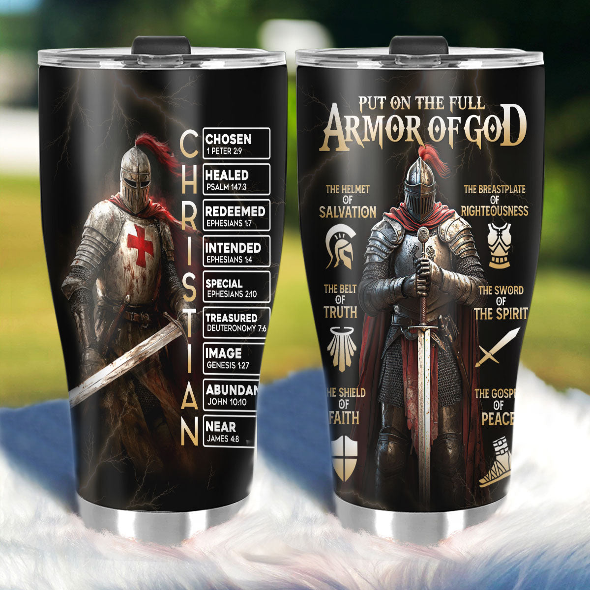 Put On The Full Armor Of God | Personalized Stainless Steel Tumbler