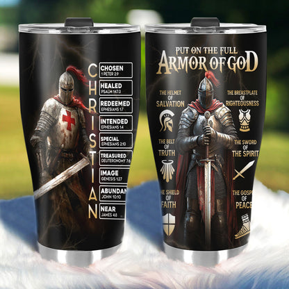 Put On The Full Armor Of God | Personalized Stainless Steel Tumbler