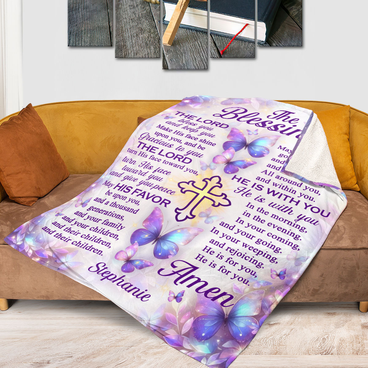 The Blessing | Personalized Fleece Blanket JSFBPH2436T