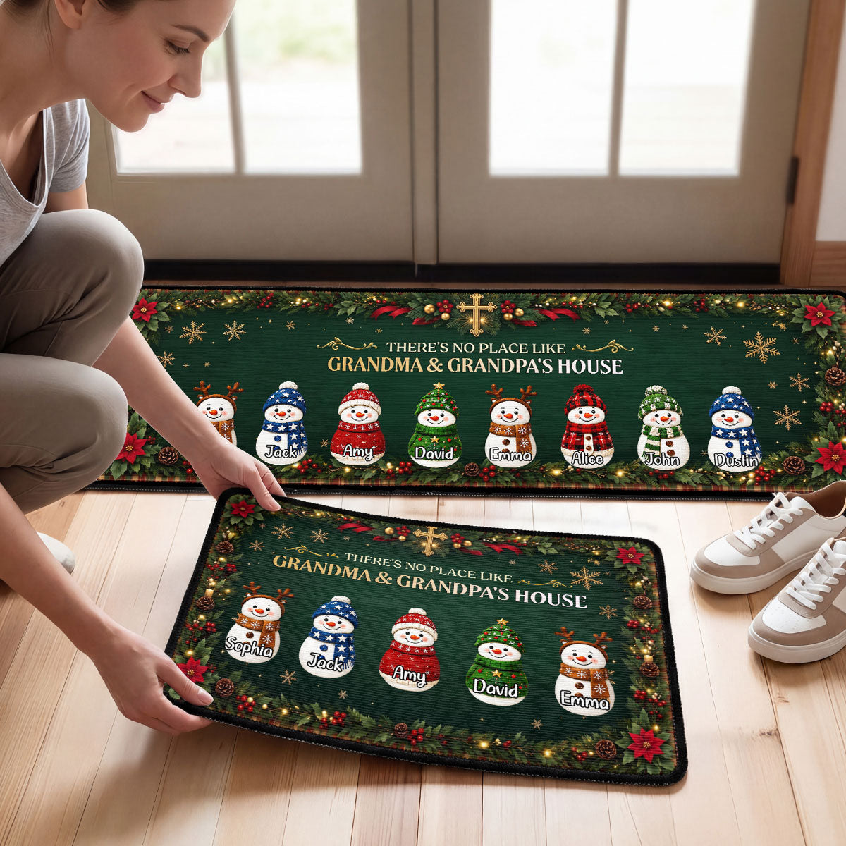 There's No Place Like Grandma & Grandpa's House | Personalized Runner Rug