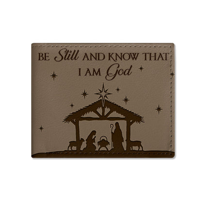 Be Still And Know That I Am God | Personalized Folded Wallet For Men JSLFWPN2765TA