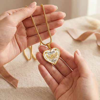 Guardian Wings Of Love | Personalized Heart Necklace