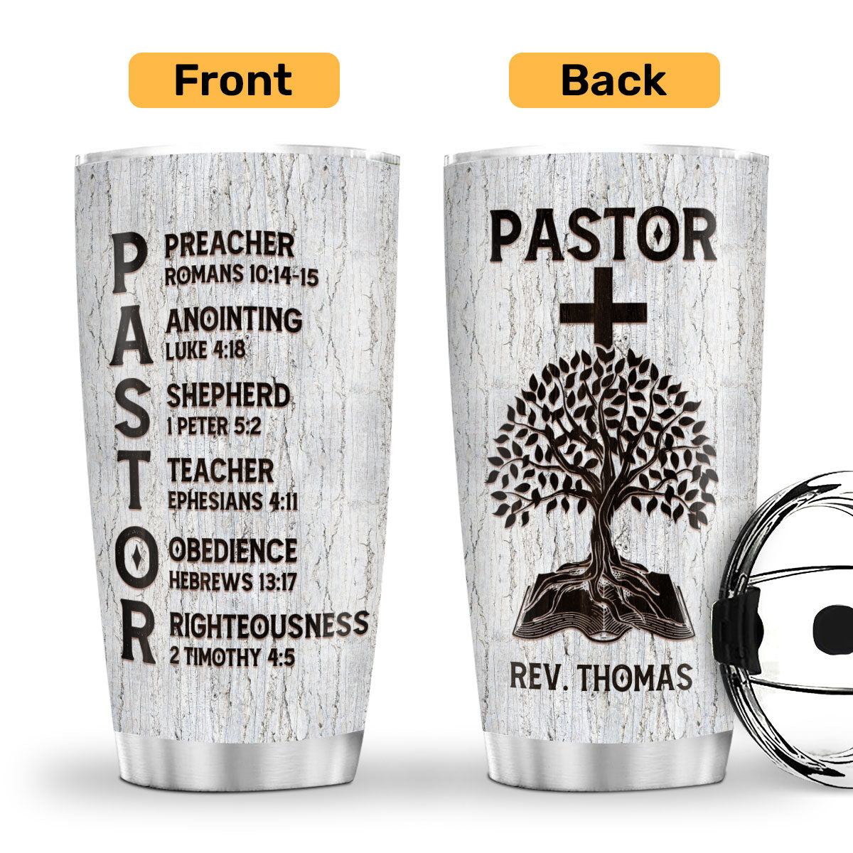 Pastor Man Of God | Personalized Stainless Steel Tumbler