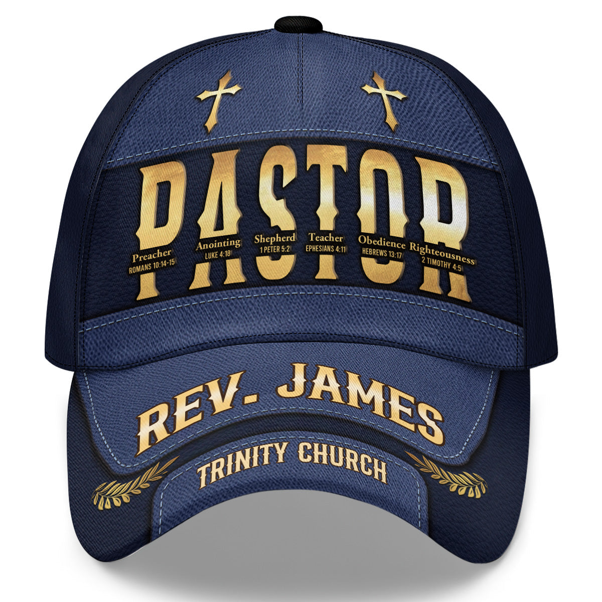 Pastor, Preacher, Teacher, Shepherd | Personalized Classic Cap