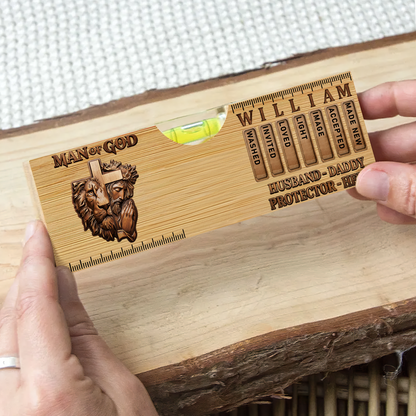 Man Of God | Personalized Wooden Spirit Level Bottle Opener