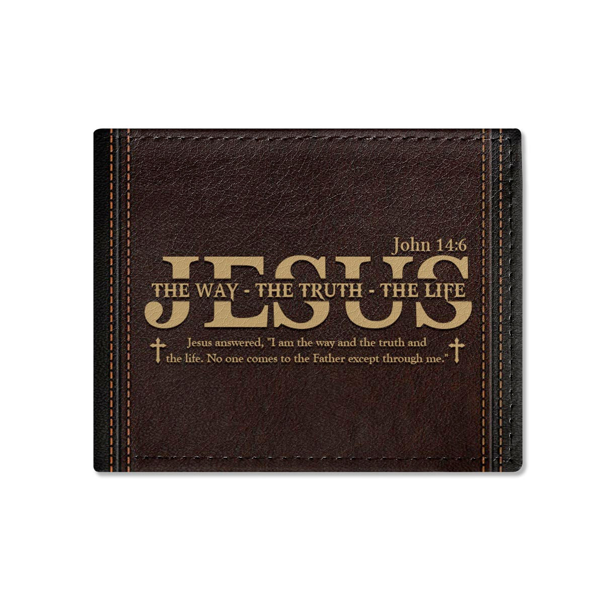 Jesus The Way The Truth The Life | Personalized Folded Wallet For Men