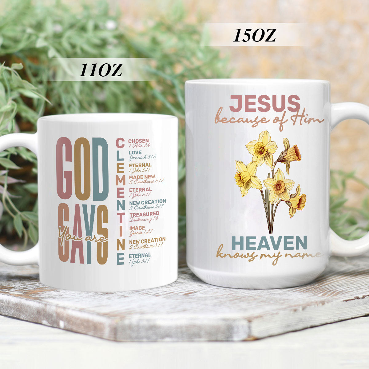 God Says I Am | Personalized White Ceramic Mug