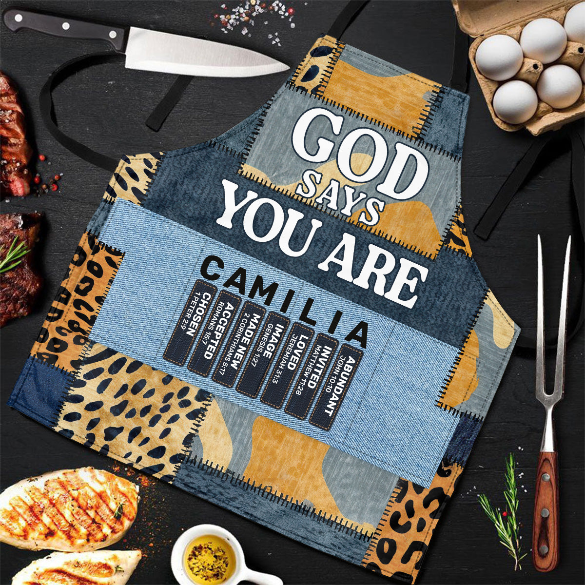 God Says You Are | Personalized Apron With Pocket