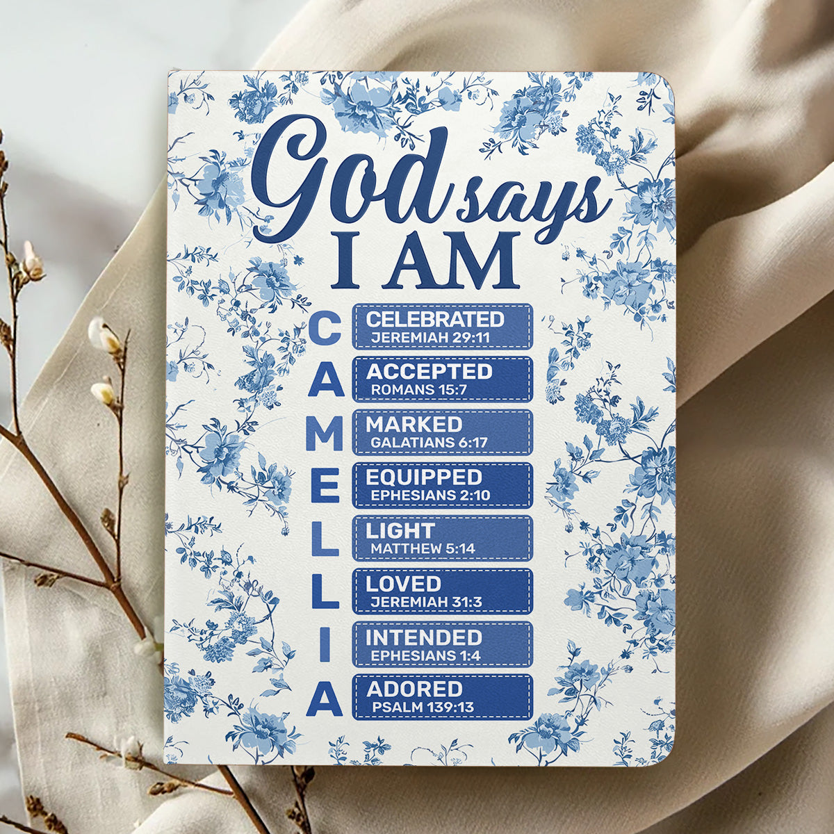 God Says I Am  | Personalized Leather Cover Notebook