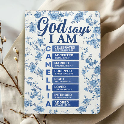 God Says I Am  | Personalized Leather Cover Notebook