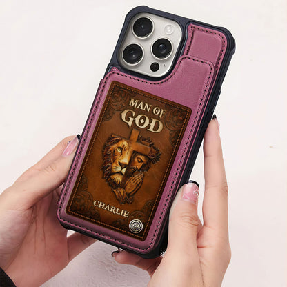 Man Of God | Personalized Leather Flip Wallet Phone Case