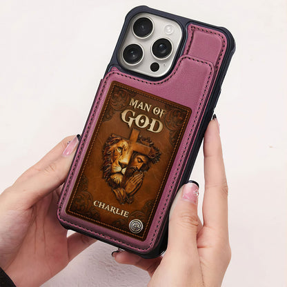 Man Of God | Personalized Leather Flip Wallet Phone Case