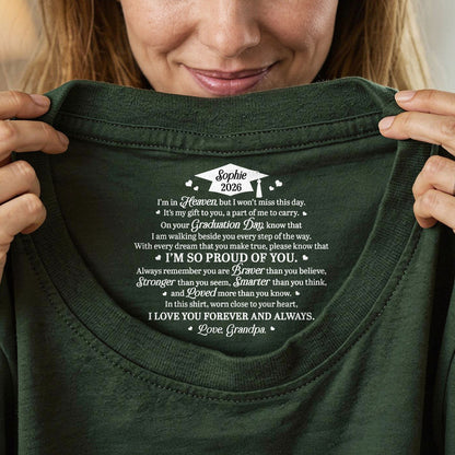 I’m In Heaven But I Won't Miss This Day | Personalized Shirt With Design Inner Neck