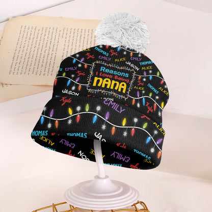 Reasons I Love Being | Personalized Bobble Beanie Hat